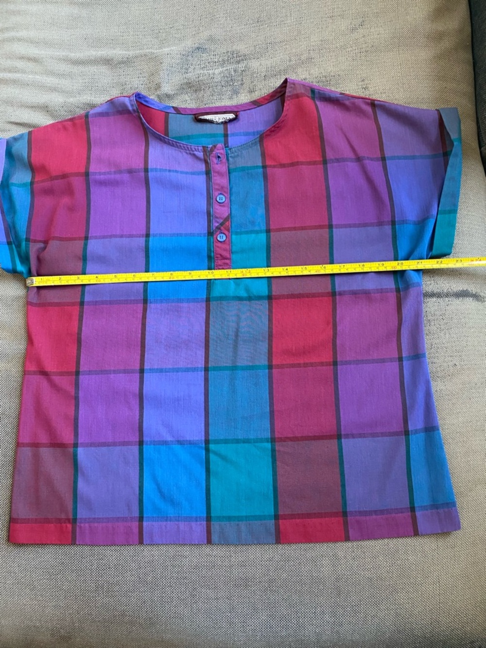 Vintage Plaid Tunic Top - Picture 5 of 7